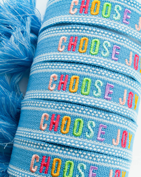 Colorful Embroidered Bracelets: Mint | Be Kind