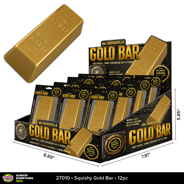 Fun Doh 5" Gold Bar Slow-Rise Squishy Toy