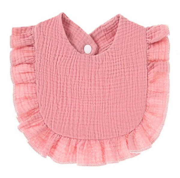 Muslin Ruffle Toddler Bib ($4 ea) Baby Gift, Shower Gift: White