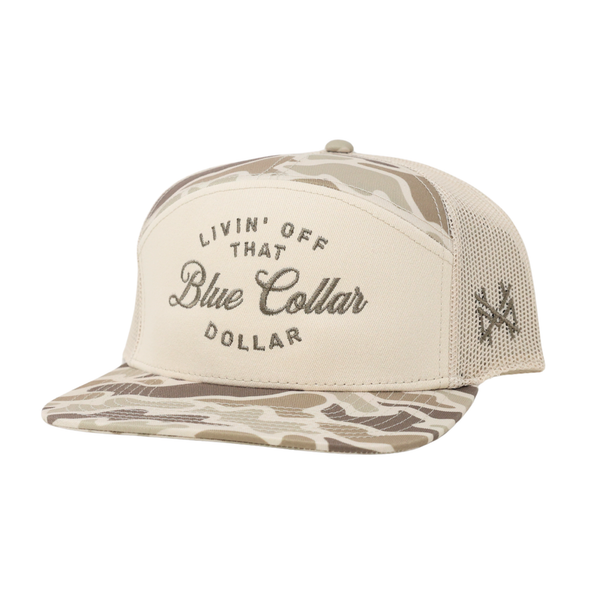 Blue Collar Dollar Trucker Hat: Trucker Bottomland/Loden