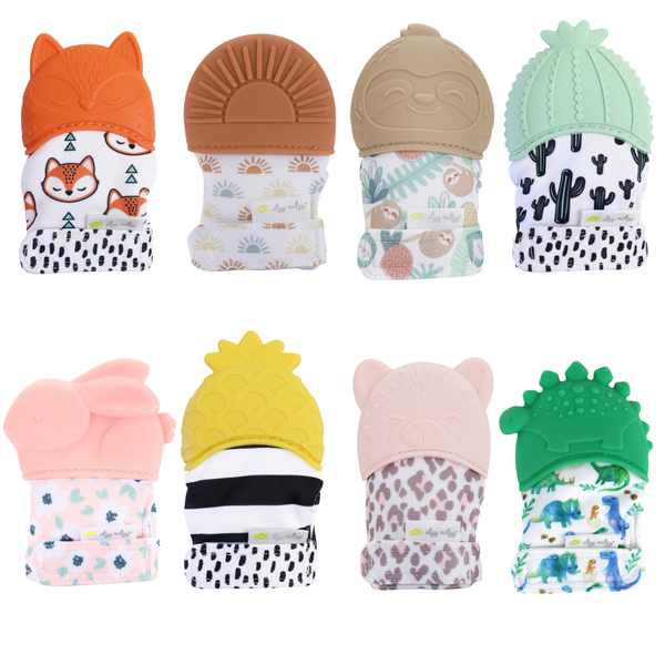 Itzy Mitt™ Silicone Teething Mitts: Leopard