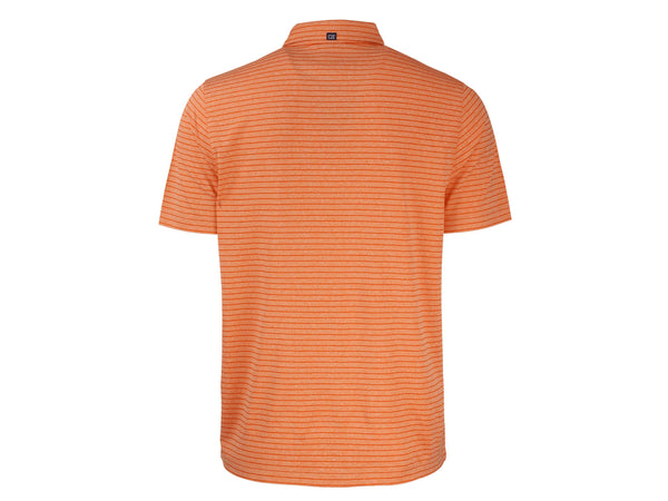 Cutter & Buck Forge Eco Heather Stripe Recycled Mens Polo: College Purple Heather