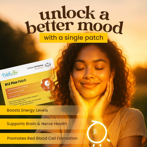 B12 Energy Plus Vitamin Patch - Energy & Mood Support: