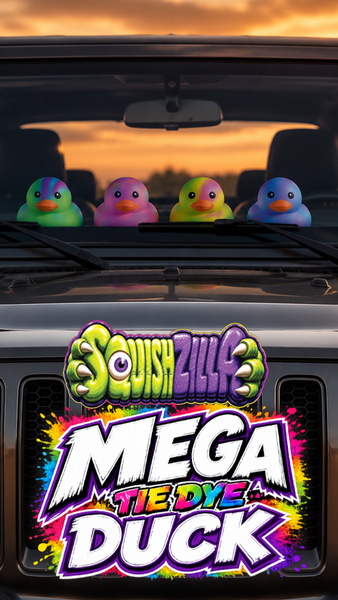 Fun Doh MEGA 5" Tie Dye Duck Squishy Toy -