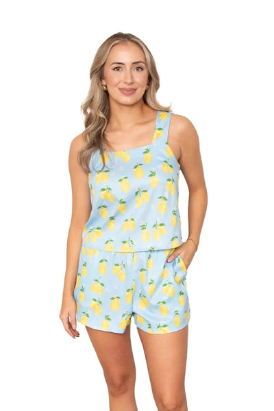 Zesty Lemons Matching Sets: Light Blue