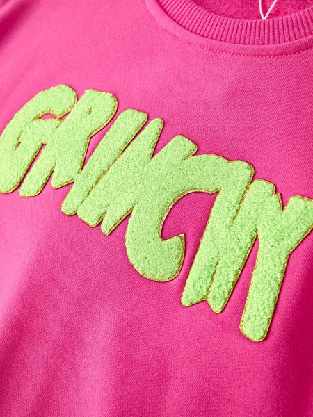 Christmas Party Outfit for Girls – Pink Letter Long Sleeve Top with Pants: