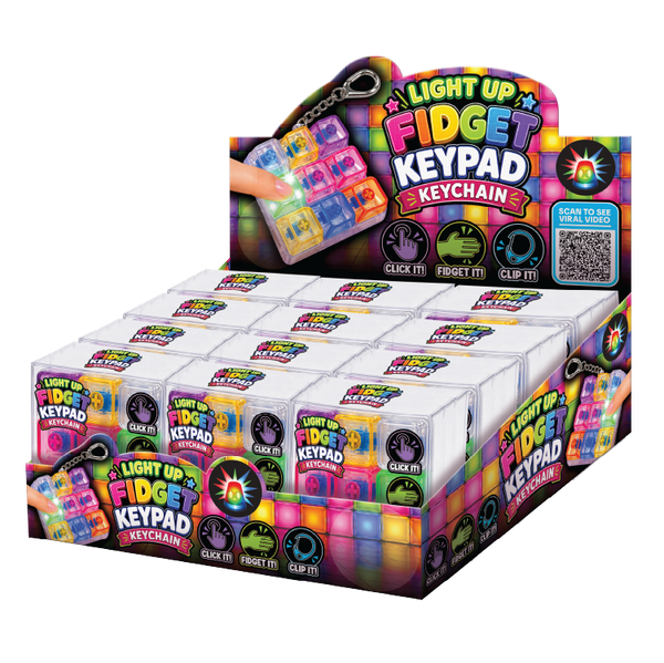 Light-Up Fidget LED Keypad Keychain Toy