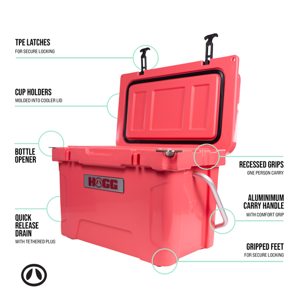 20QT COOLER: HARVEST RED