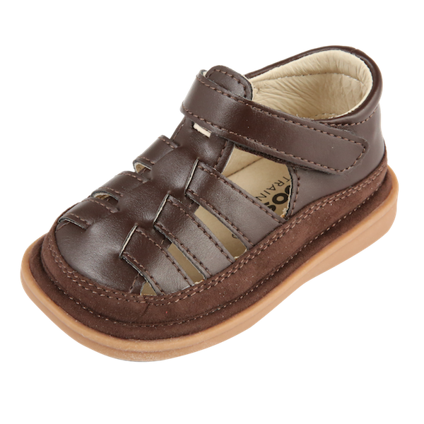 Fisher Sandal – Toddler Squeaky Shoes: Chocolate