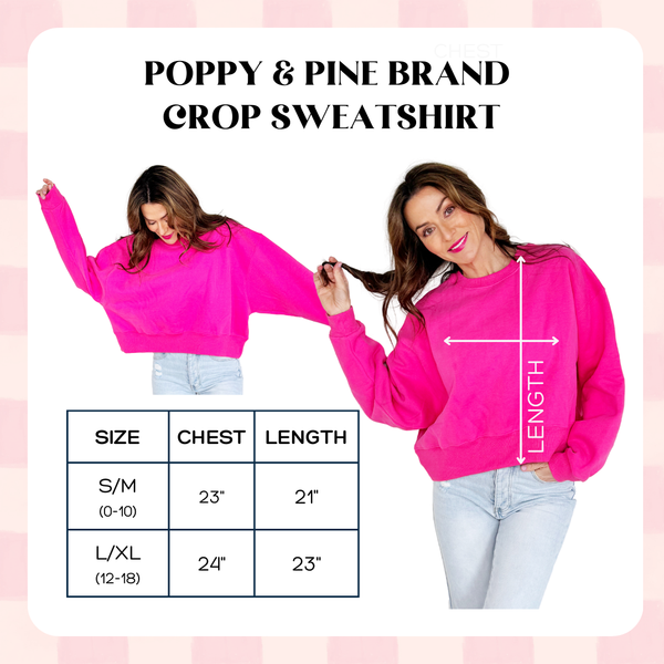 Smiley, It's Baseball Season Crop Sweatshirt: