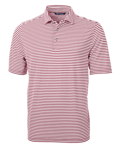 Cutter & Buck Virtue Eco Pique Stripe Recycled Men's Polo: Chutney
