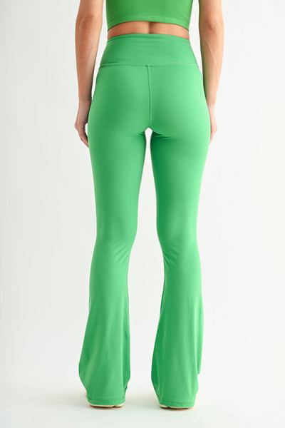 Venice Crossover Waist Yoga Pants: BLACK
