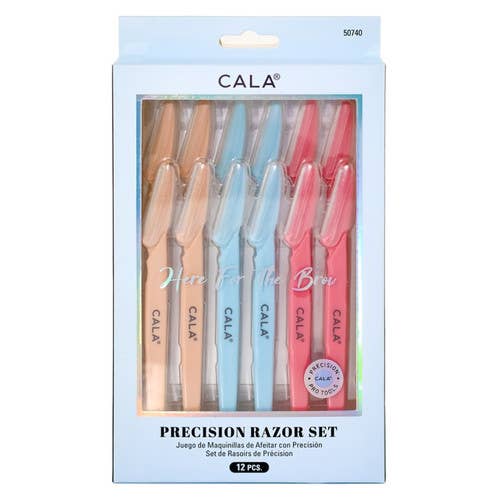 CALA 12 Piece Precision Razors Set Hair Removal: Pink