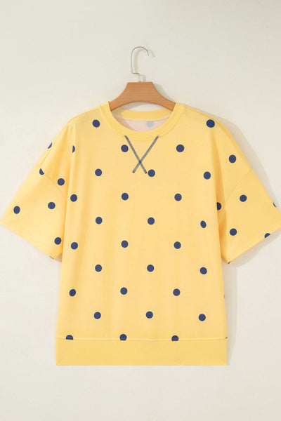 LAS Polka Dot Oversize Blouse Yellow