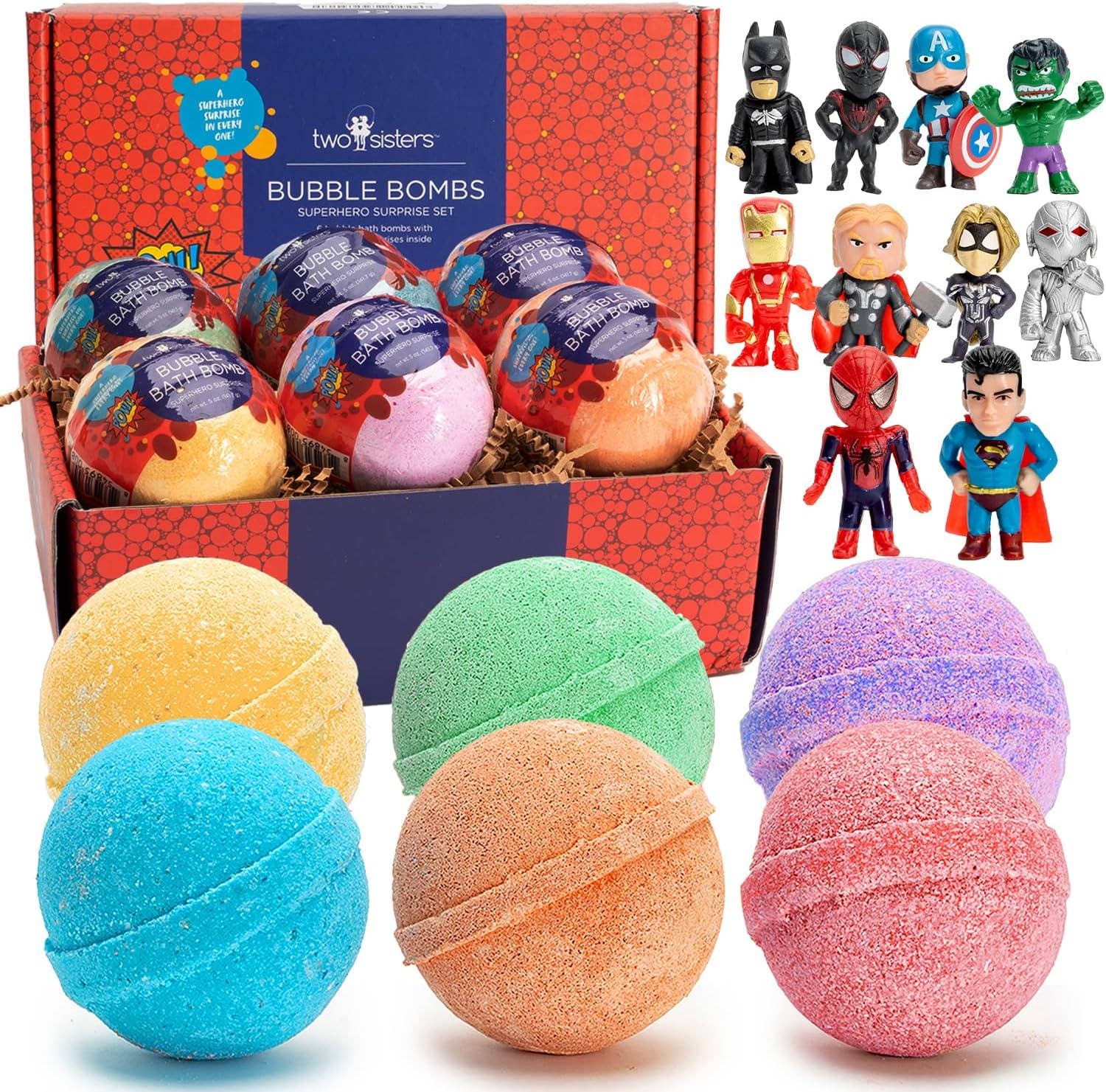 Superhero Kids Bath Bombs with Toys SINGLE BATH BOMB