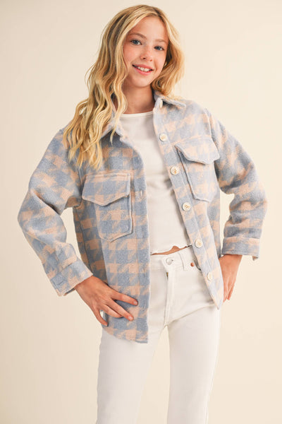 KIDS GIRLS DOUBLE POCKET SHACKET