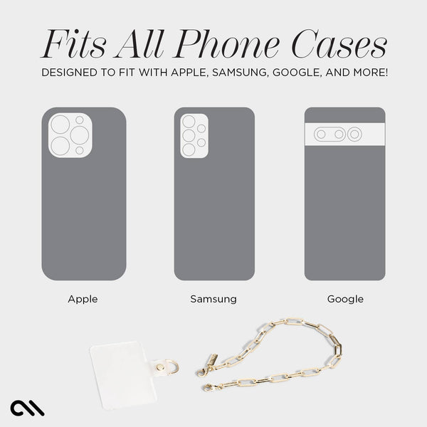 Chunky Chain Phone Charm Wristlet (Gold): Gold