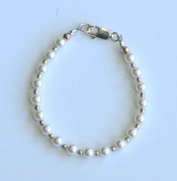 Classic Pearls (RP-1 White) Bracelet, Children's Jewelry: 4