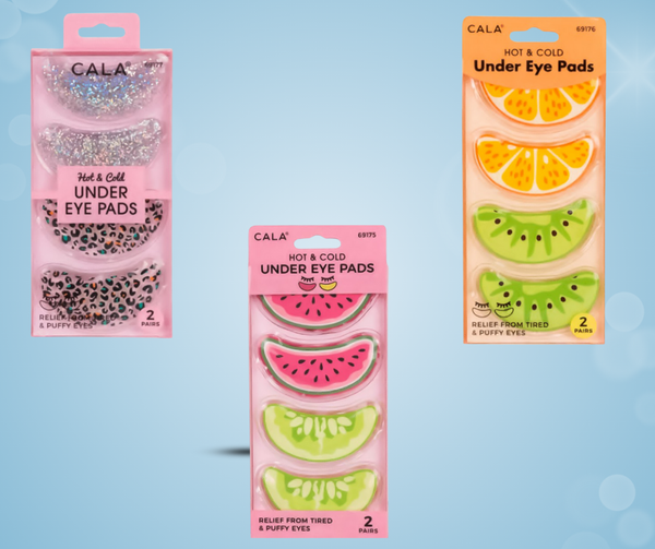 CALA Hot and Cold Under Eye Pads 2 Pack: Glitter and Cheetah