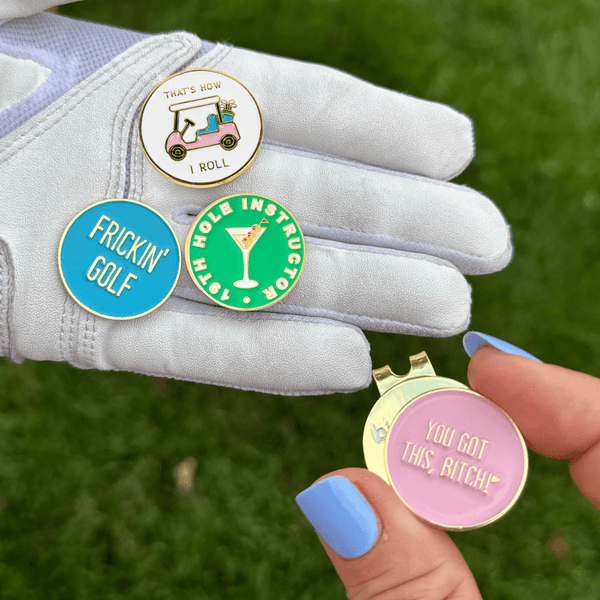 Sassy Women's Golf Ball Marker Collection (set of 4) with Hat Clip