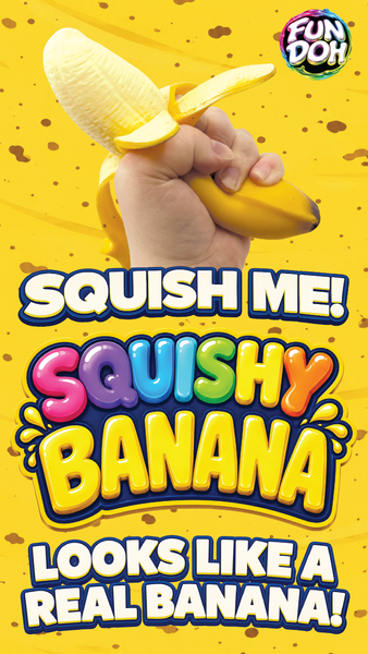 Fun Doh Banana Squishy Stress Relief Toy