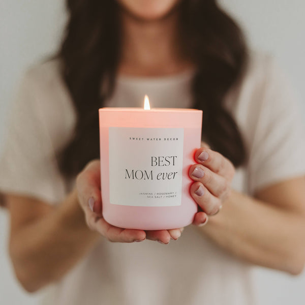 Best Mom Ever 15 oz Soy Candle, Matte Jar - Gifts