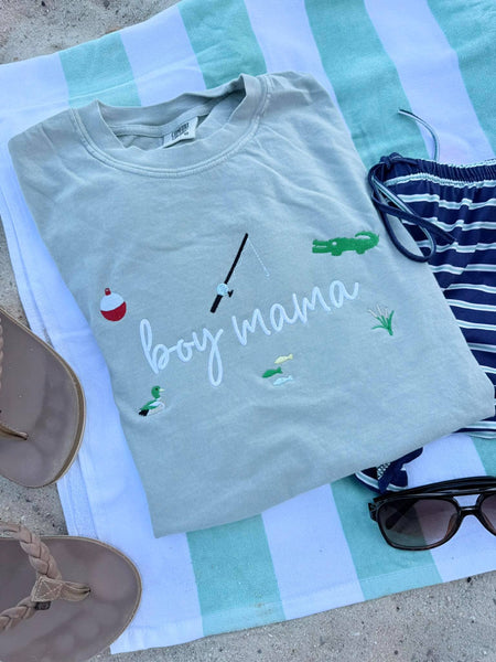 Embroidered MAMA Icons Graphic: Bay CC tee / Mama of Both