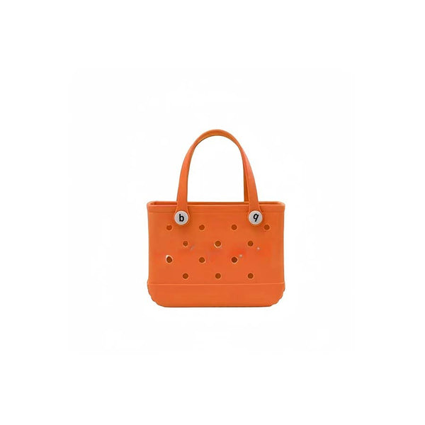 Mini Kid Beach Waterproof Rubber Jelly Tote Bag: GREEN