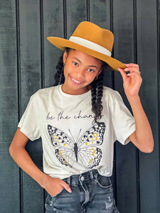 Be The Change Butterfly Tee -  TWEEN GIRLS: