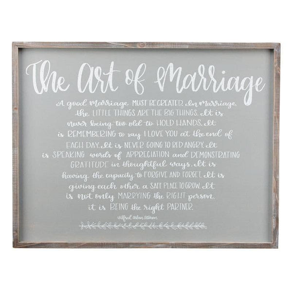 The Art of Marriage Large Framed Board: 33 x 25.5 x 2 / 1 / 35101716