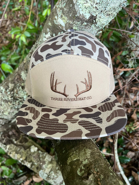 Classic Whitetail Rack - “Old’s Cool” Flatbill Snapback - Lost Hat Co.: Old’s Cool Slough