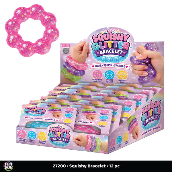 Fun Doh Squishy Sparkle Glitter Sensory Bracelet-