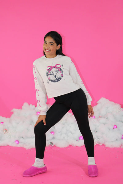 Embro Bows & Disco Ball Sweatshirt