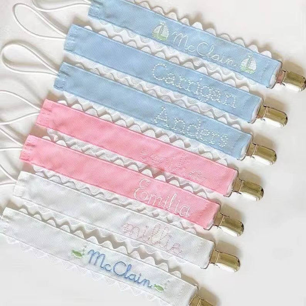 Pacifier Clip, Monogram-able Assorted Colors: Lilac Mist