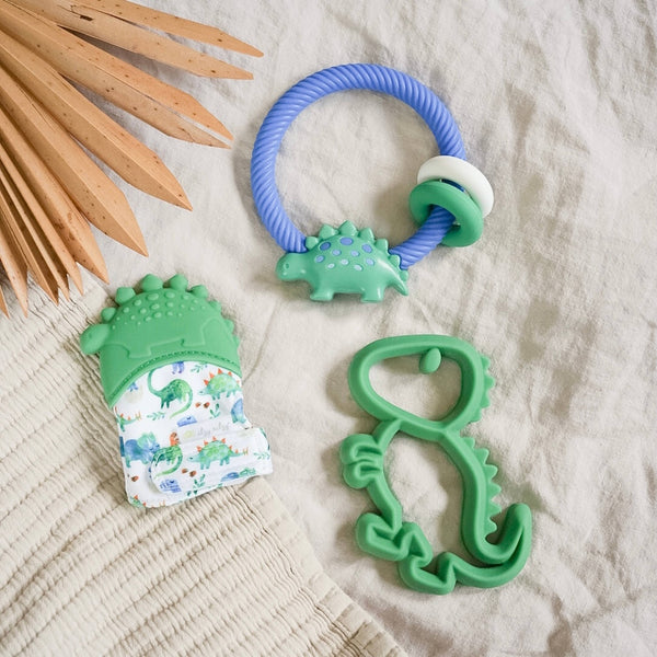 Silicone Teething Mitts: Cactus