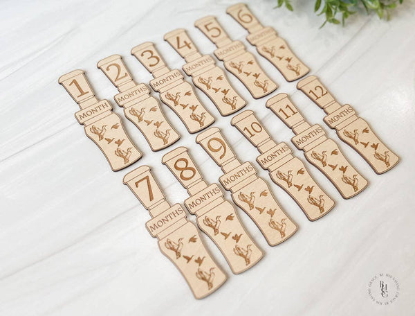 Duck Call Monthly Milestones Markers For Baby Photos