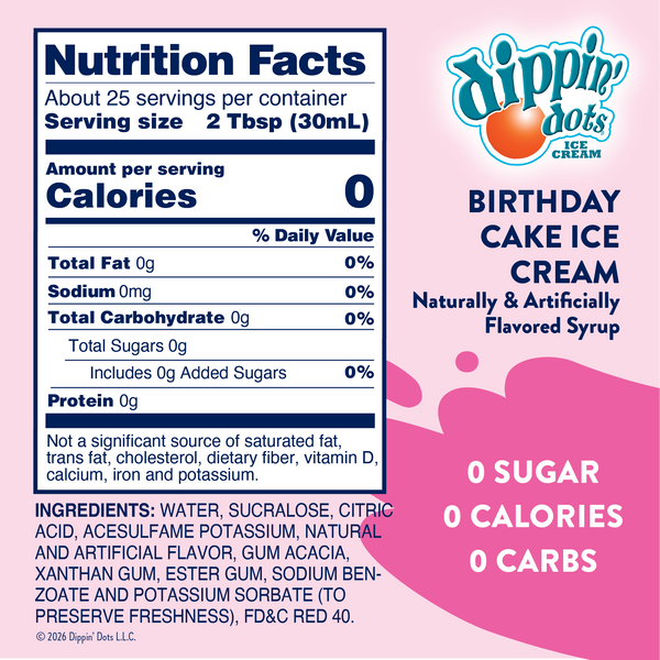 Dippin' Dots® Birthday Cake Ice Cream Syrup