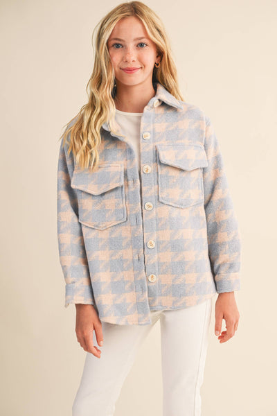 KIDS GIRLS DOUBLE POCKET SHACKET