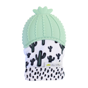 Silicone Teething Mitts: Cactus