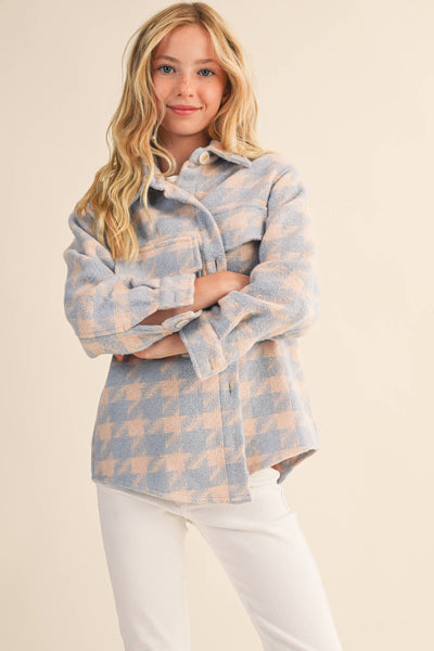 KIDS GIRLS DOUBLE POCKET SHACKET