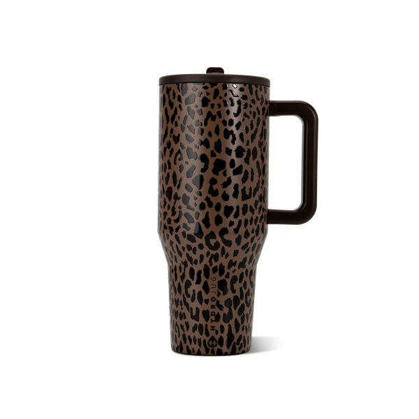 Brown Leopard HydroJug 40 oz Traveler Tumbler
