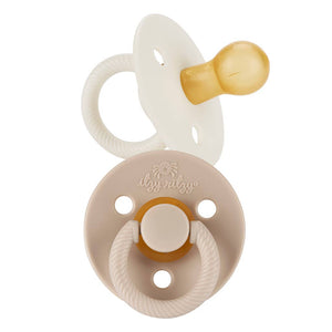 Itzy Soother™ Natural Rubber Paci Sets: Coconut + Toast