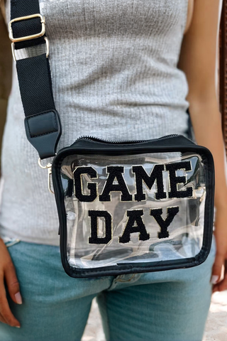 LDC GAME DAY Rugby Football Clear Shoulder Bag: Black