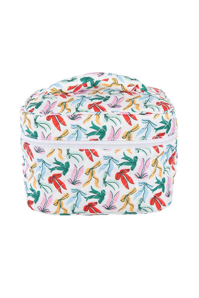 Whimsical Bows Cosmetic Bag: White