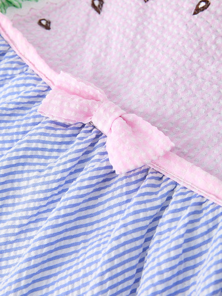 Watermelon Striped Girls Dress: