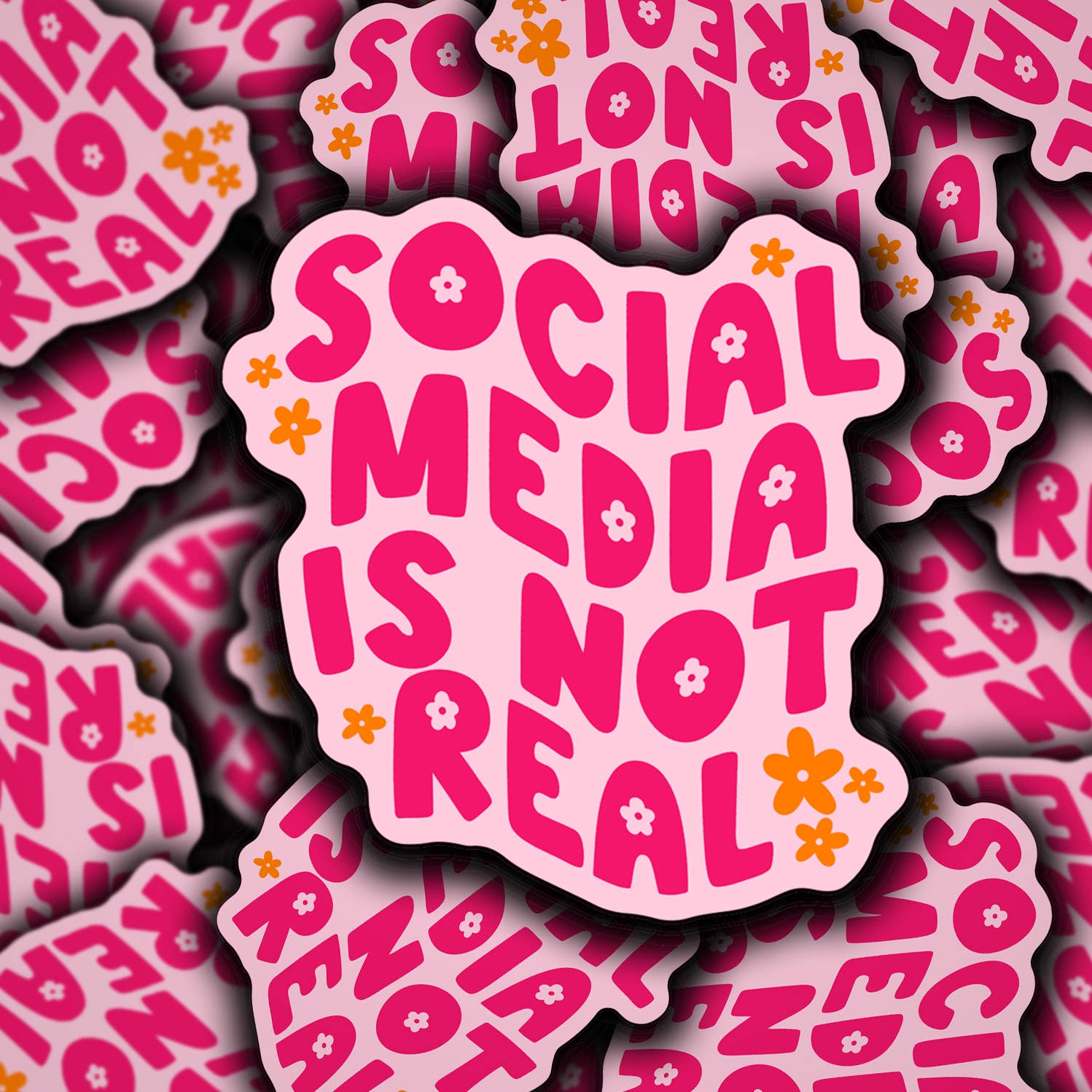 Vinyl Decal Social Media Is Not Real