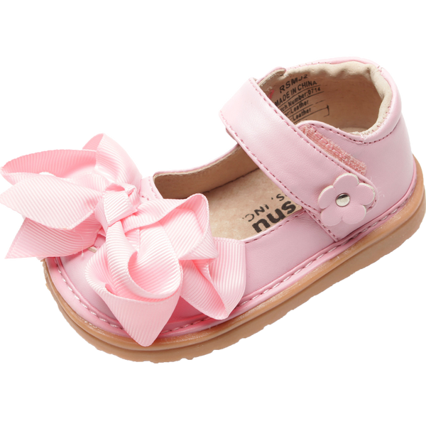 Ready Set Bow Mary Jane - Girls Toddler Squeaky Shoes: Black