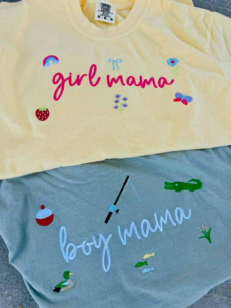 Embroidered MAMA Icons Graphic: Bay CC tee / Mama of Both