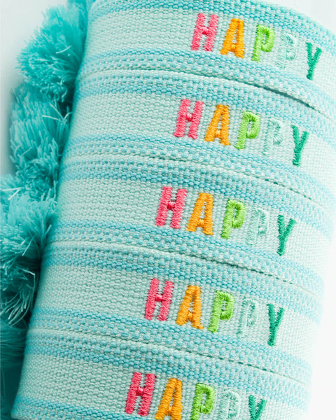 Colorful Embroidered Bracelets: Mint | Be Kind