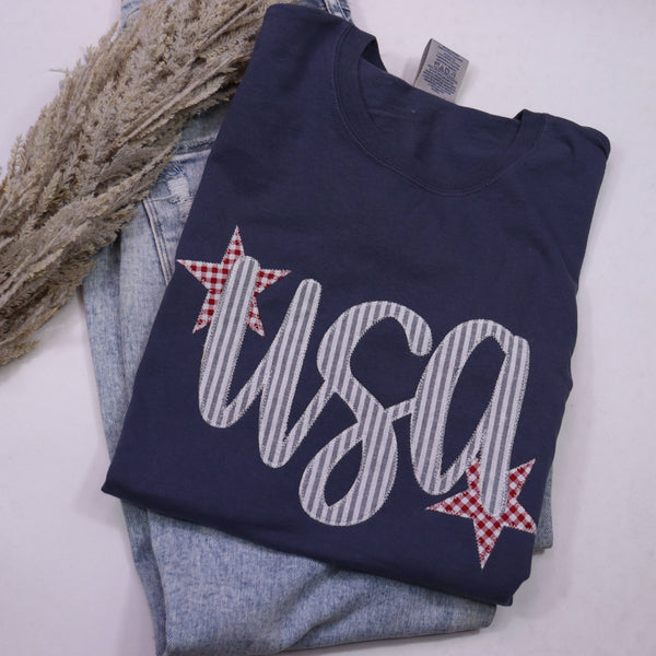 Denim USA Patriotic 4th of July Short Sleeve: